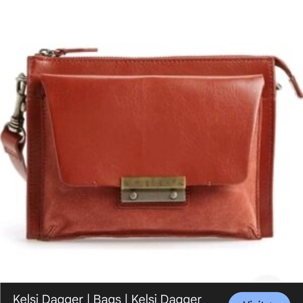 Kelsi Dagger Brooklyn red leather crossbody bag - Picture 2 of 4
